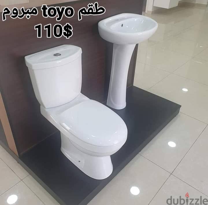 طقم حمام TOYO(كرسي + مغسلة) bathroom toilet seat and sink 8
