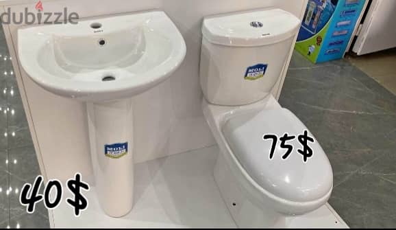 طقم حمام TOYO(كرسي + مغسلة) bathroom toilet seat and sink 9