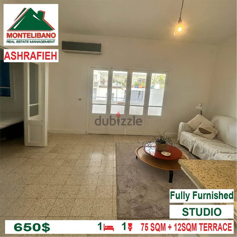 650$!!! Fully Furnished Studio for Rent  located in Ashrafiye 2