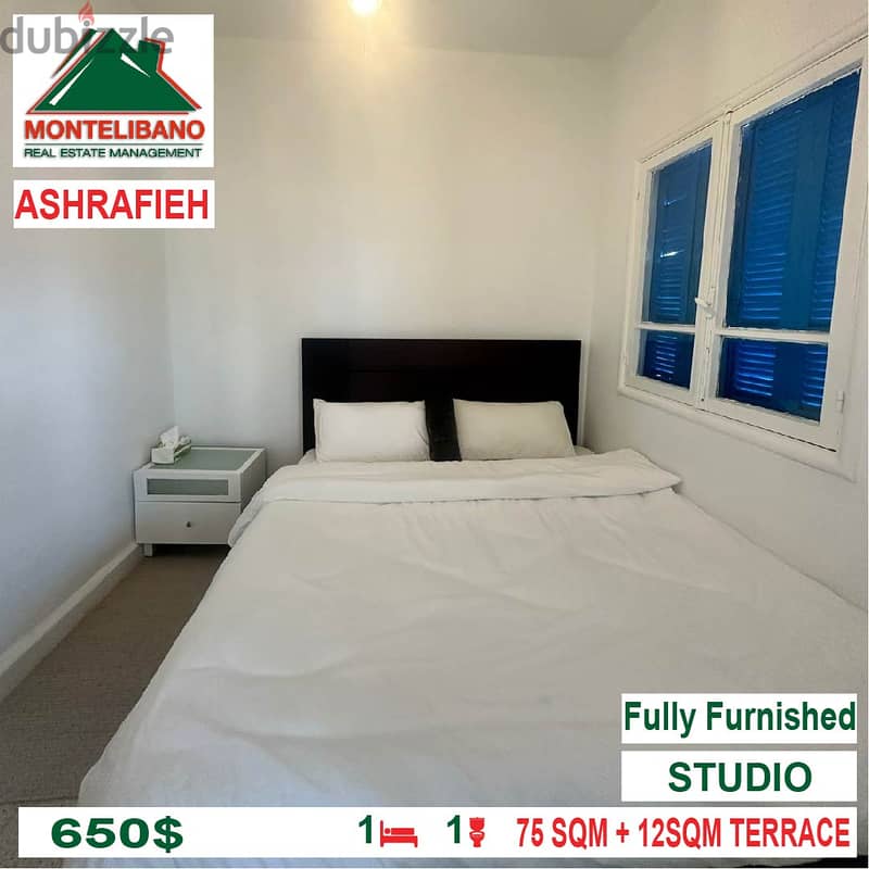 650$!!! Fully Furnished Studio for Rent  located in Ashrafiye 3