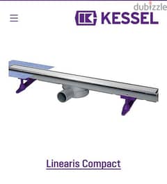 Kessel-Germany, tileable s. steel shower drain 30,45,55,65,75,115cm