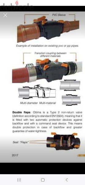 Redi-Italy non return valve with one or double flaps 110& 160mm 2