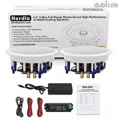 HERDIO 6.5" Ceiling Speakers &  Bluetooth 320 Watts 2-Way/3$ delivery 0