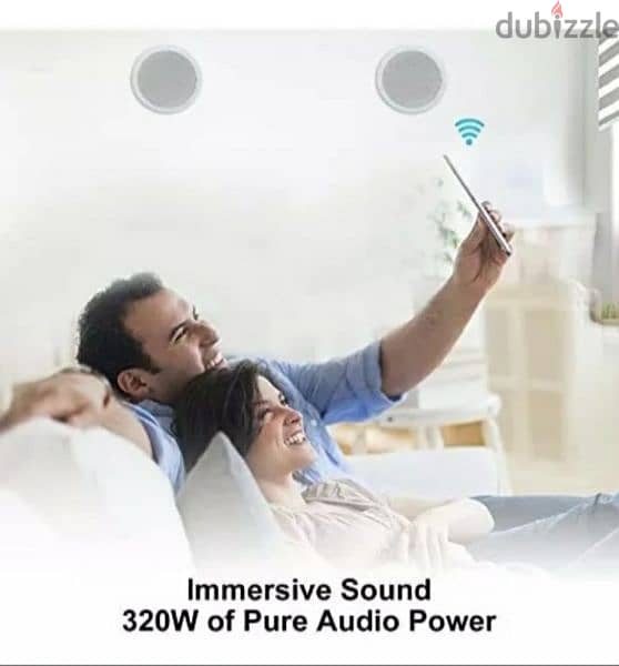 HERDIO 6.5" Ceiling Speakers &  Bluetooth 320 Watts 2-Way/3$ delivery 4