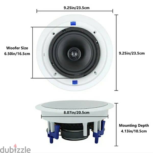 HERDIO 6.5" Ceiling Speakers &  Bluetooth 320 Watts 2-Way/3$ delivery 10