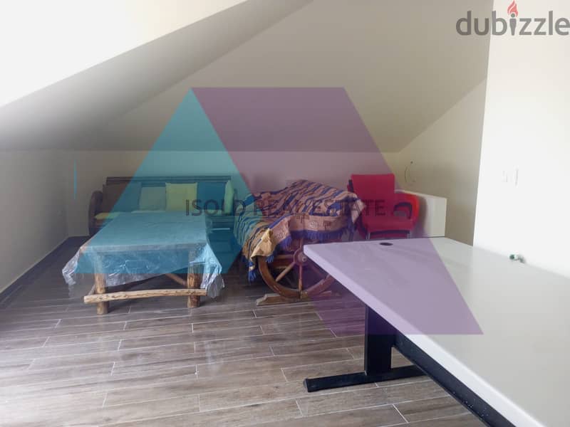 Furnished 250m2 duplex apartment+open mountain view for rent in Ghazir 2