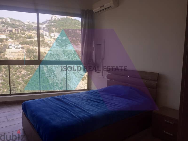 Furnished 250m2 duplex apartment+open mountain view for rent in Ghazir 8