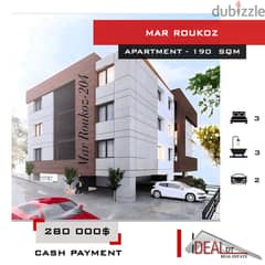 New Building , Apartment for sale in Mar Roukoz 190 sqm ref#chc2429 0