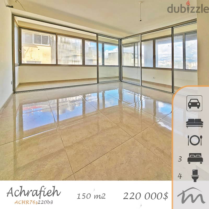 Ashrafieh | Brand New 3 Bedrooms Apartment | 1466$/SQM | Parking Spot 0