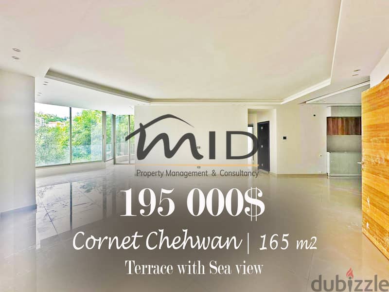 Cornet Chahwan | Brand New 3 Bedrooms Apart + Terrace | Sea View 1
