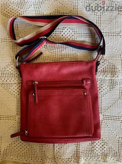 MIA & LUCA Red Leather Crossbody Bag