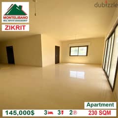 145,000$ Cash Payment!! Apartment for sale in Zikrit!!! 0