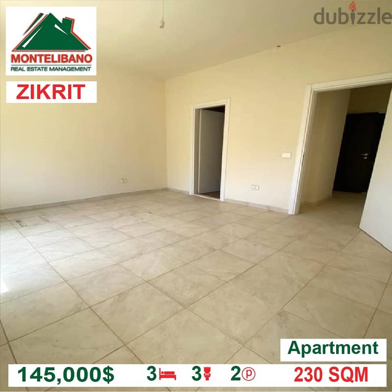 145,000$ Cash Payment!! Apartment for sale in Zikrit!!! 2