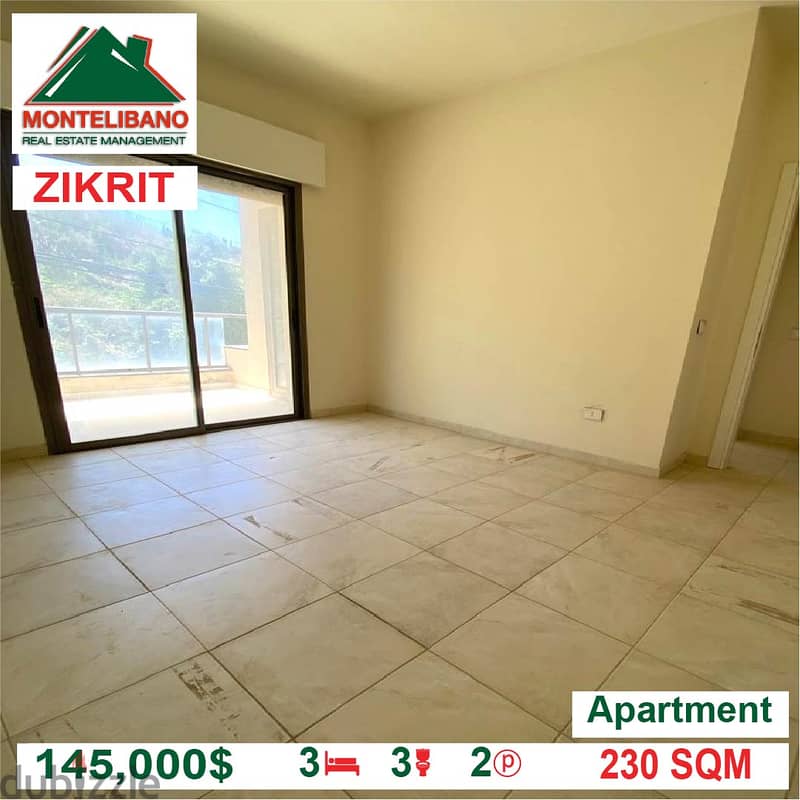145,000$ Cash Payment!! Apartment for sale in Zikrit!!! 3