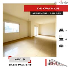 400 $ Apartment for rent in Dekwaneh 160 sqm ref#jpt22124