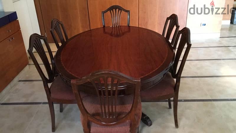 Regency Dining table with 8 chairs 1