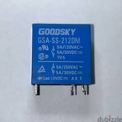 Miniature Relay: Goodsky GSA-SS-212DM / Coil 12VDC - 5A 250VAC/30VDC