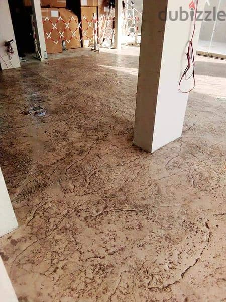 Stamped concrete باطون مطبعي 1