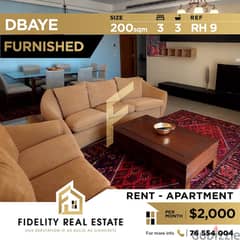 Furnished apartment for rent in Dbayeh  RH9 0