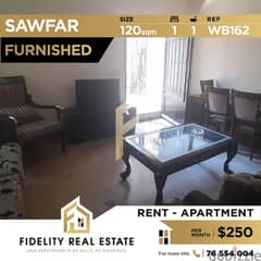 Apartment for rent in Sawfar - Furnished WB162