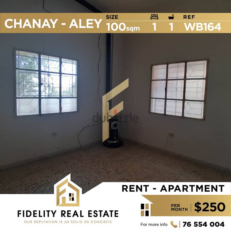 Apartment for rent in Aley chanay WB164 0