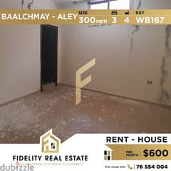 Stand alone house for rent Baalchmay Aley WB167