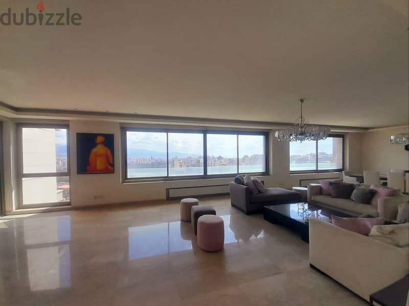 Elegant Furnished Apartment with Panoramic View for Rent in Mathaf 0