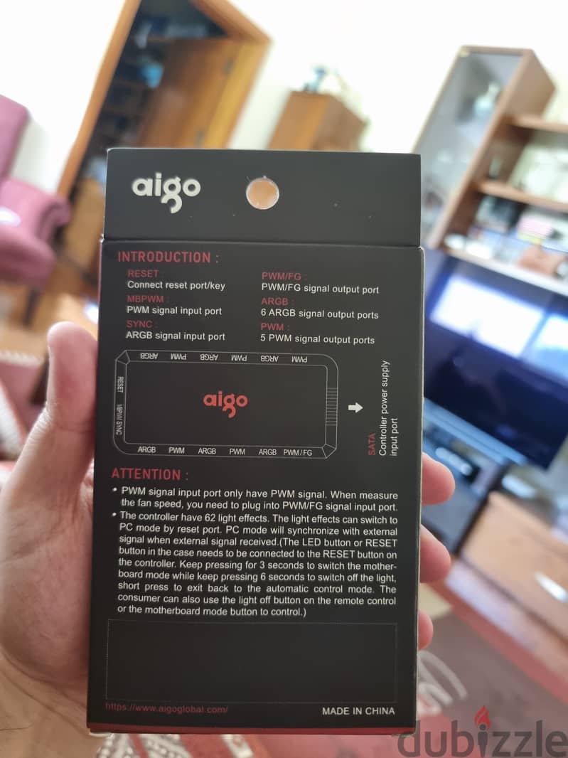 Aigo PWM 6 Fan controller with ARGB 1
