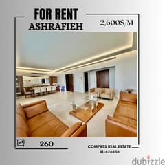 A Beautifully Furnished Apartment for Rent in Ashrafieh.