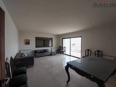 240 QSM Semi Furnished Apartment in Aoukar, Metn with Sea View