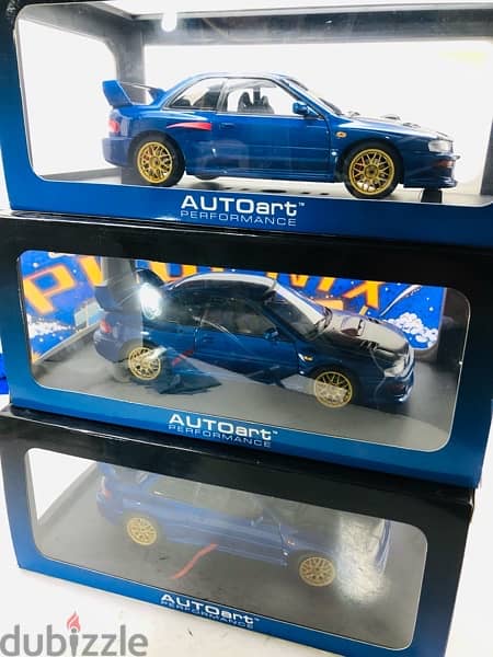 1/18 diecast CERTIFICATE Autoart Subaru 22B STI Carbon hood Limited 2