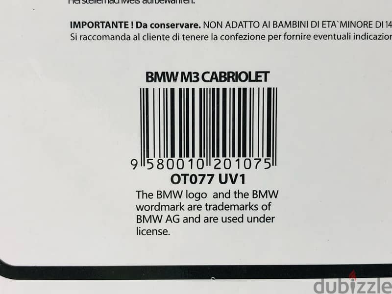 1/18 diecast BMW M3 (E30) Cabriolet Red 12