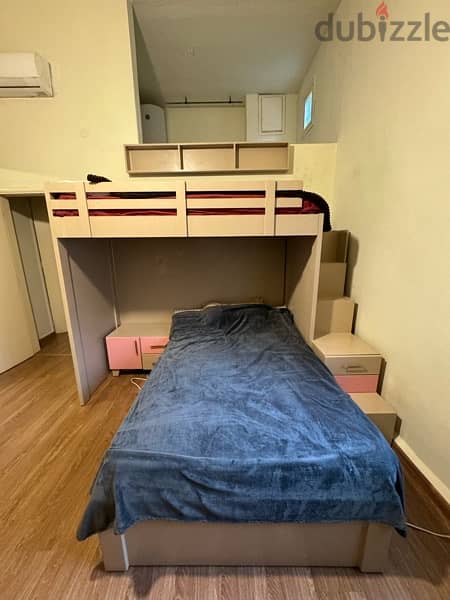 bunk bed with mattresses 2