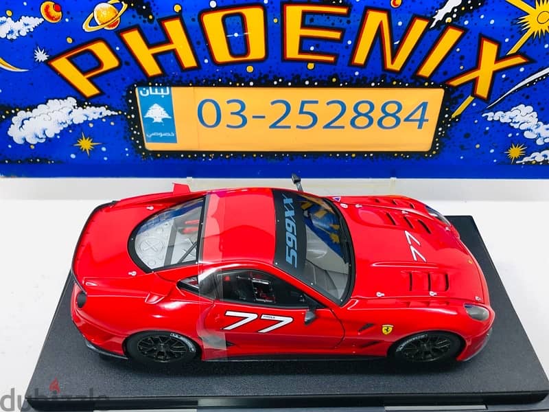 1/18 diecast Ferrari 599 XX 2009 FELIPE MASSA #77 Rosso Corsa 11