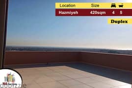Hazmiyeh 420m2 | 35m2 Terrace | Amazing View | Brand New | PA | 0