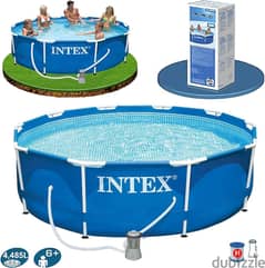 Intex 305 x 76cm pool with filter pump Bestway مسبح بركة