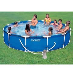 Intex 366 x 76cm pool with filter pump Bestway مسبح بركة 0