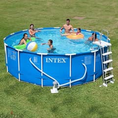 Intex 457x 122cm pool full package Bestway مسبح بركة 0