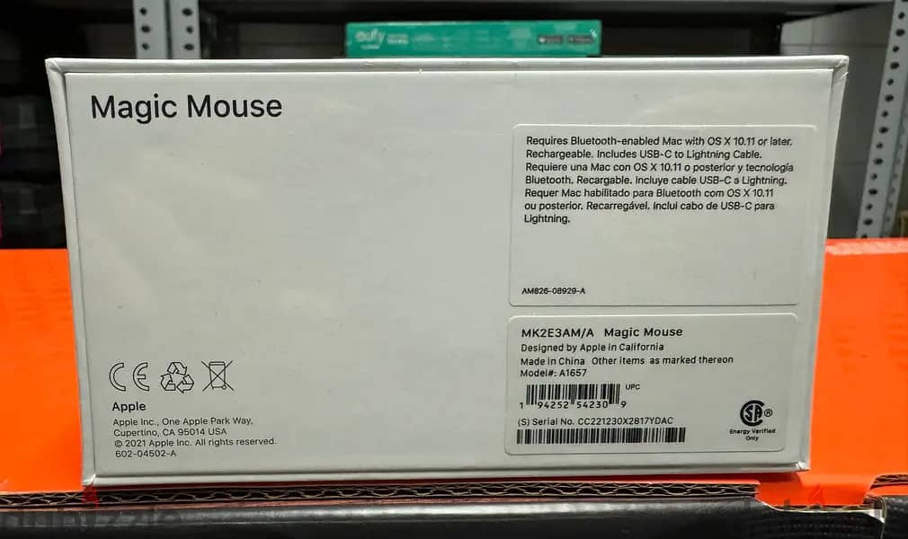 Apple Magic Mouse Multi-Touch surface Silver MK2e3 original & good off 1