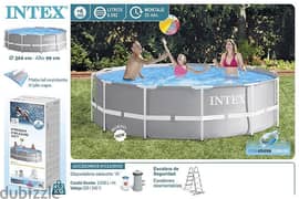 Intex pool 366 x 1 m with laddder filter Bestway مسبح بركة