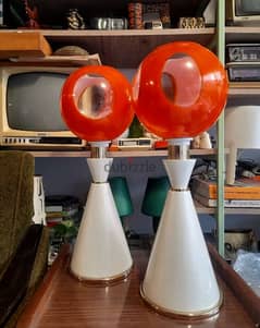 70s murano table lamps