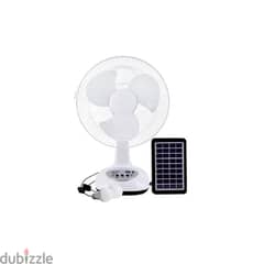 LifeDrive 12” Table Fan Solar Rechargeable with LED 0