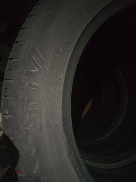 أربعة (٤) (tires) دواليب Tigar مستعملة حالة جيدة جداً 235/55 R18 100V 2