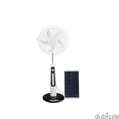 18” Solar Stand Fan Rechargeable, 9-Speed Air Cooler, LED Night Lights