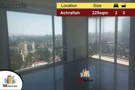 Achrafieh 225m2 | Prime Location | High Floor | Panoramic View | PA |