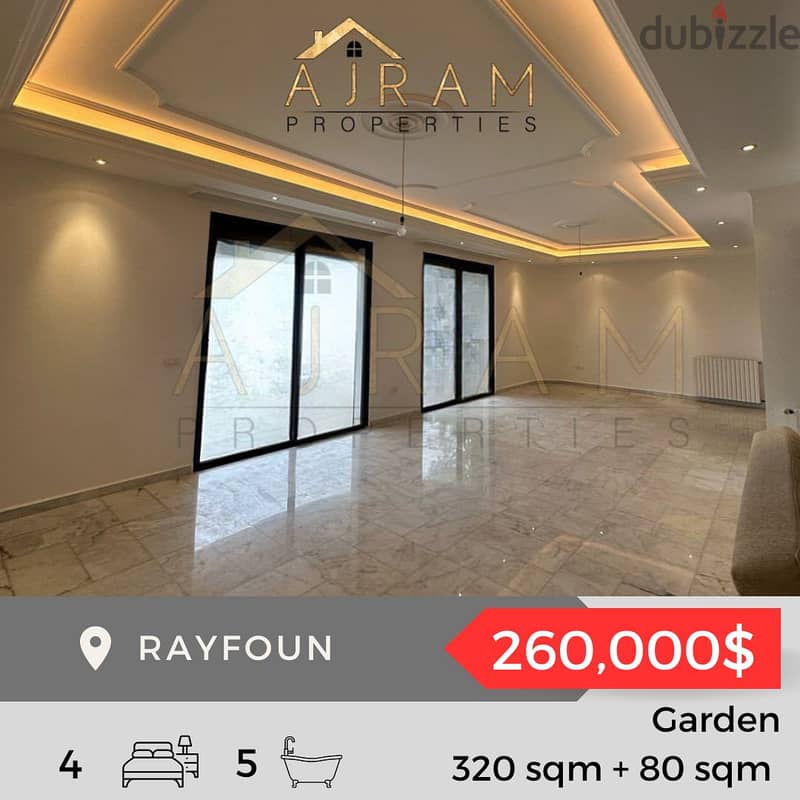 Rayfoun | 320 sqm + 80 sqm Garden 1