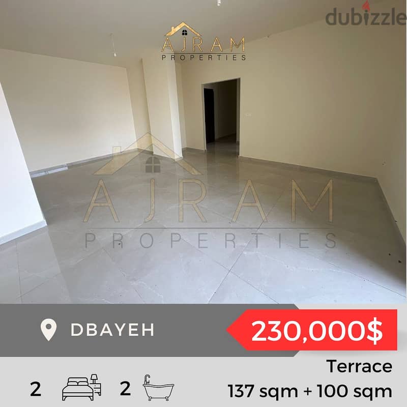 Dbayeh | 137sqm +100sqm Terrace 1