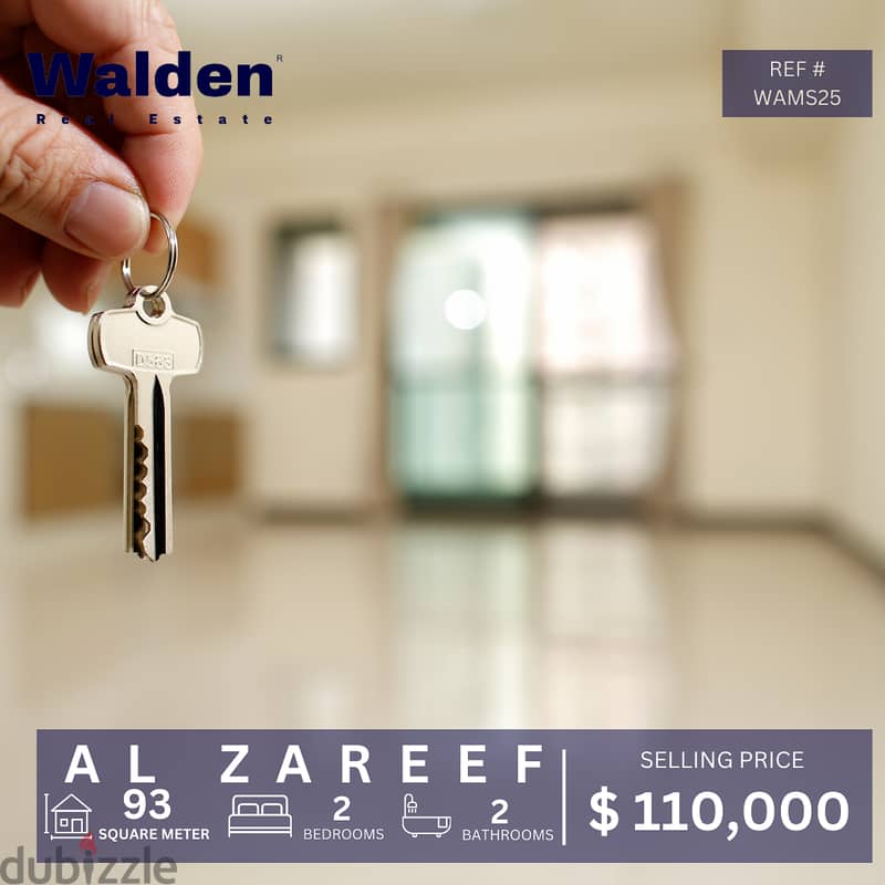 2BR Apratment for sale in AL Zareef | 93 SQM | شقة للبيع في الظريف 0