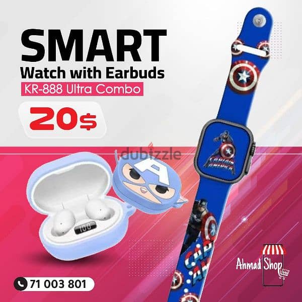 Smart Watch With Earbuds 1