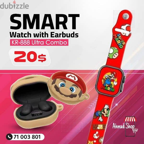 Smart Watch With Earbuds 4